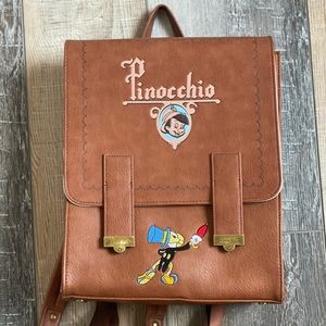 Pinocchio satchel/backpack, leather, new, smoke free